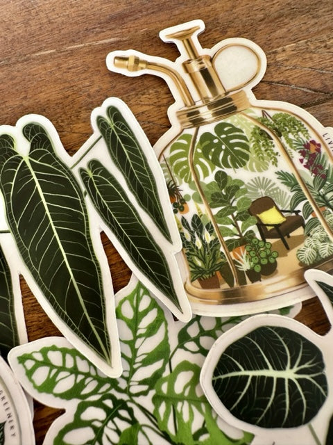 Plants And Moss Terrarium Sticker