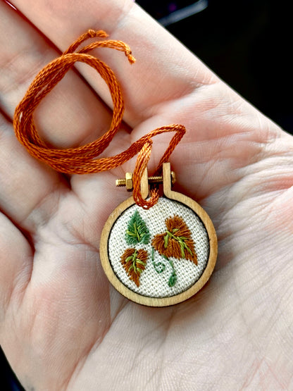 Embroidered Plant Charm