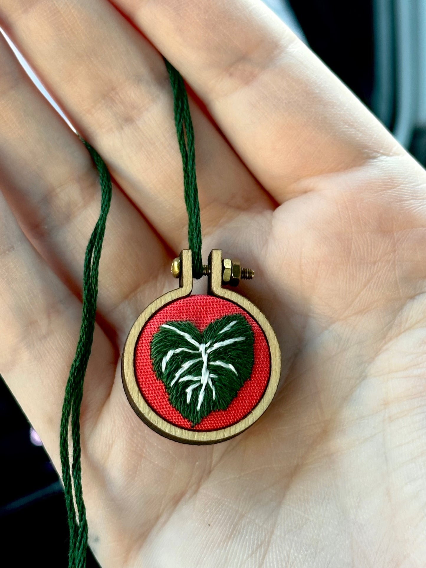 Embroidered Plant Charm